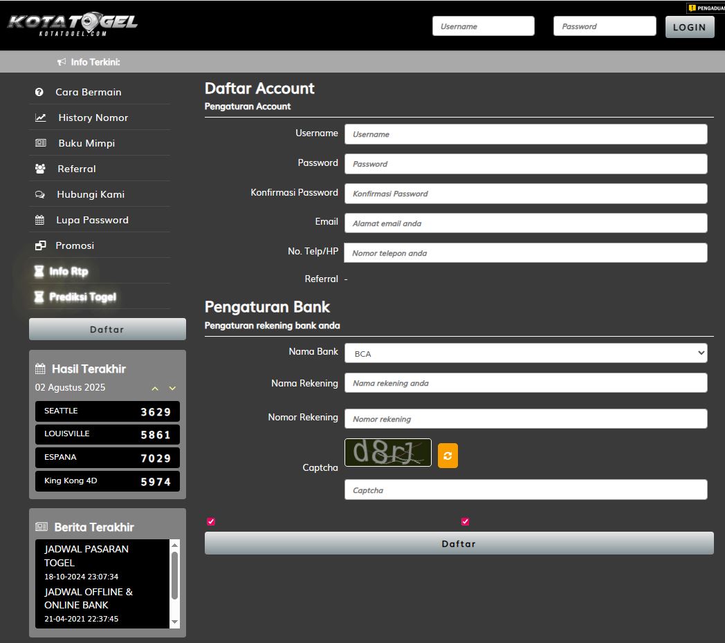 Kotatogel: Situs Togel Online | Bandar Kota Togel Terpercaya